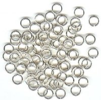 100 9mm Silver Plated Jump Rings