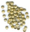 100 4mm Plain Antique Gold Bead Caps