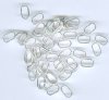 50 8x5mm Silver Plated Flat Oval Jump Rings