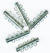 5 sets of 26x10mm Nickel 4-Strand Tube Clasps
