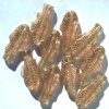 10 28x13mm Rosaline and Gold Fish Beads