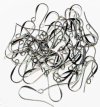 25 Pairs of 26mm Plain Gunmetal Flat Fish Hook Earrings