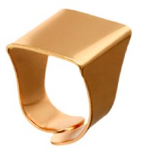 1 20x 18mm Flat Gold Adjustable Finger Ring 