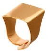 1 20x 18mm Flat Gold Adjustable Finger Ring 