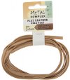 2m of 5x2mm Light Brown Flat Leather Lacing by Metal Complex