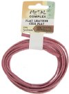 2m of 5x2mm Pink Flat Leather Lacing by Metal Complex