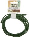 2m of 5x2mm Dark Green Flat Leather Lacing by Metal Complex