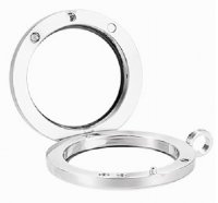 1, 25mm Round Silver Floating Glass Locket