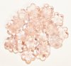 25 5x16mm Transparent Rosaline Cupped Flower Beads