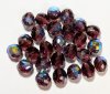 25 10mm Faceted Round Transparent Amethyst AB Beads