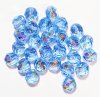 25 10mm Faceted Round Transparent Light Sapphire AB Beads