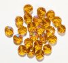 25 10mm Faceted Round Transparent Topaz AB Beads