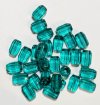 30 10x7mm Blue Zircon Faceted Firepolish Oval Beads