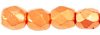 50 3mm Copper Plated Faceted Glass Beads