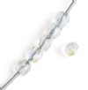 100 3mm Crystal AB Faceted Glass Beads