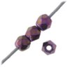 100 3mm Opaque Purple Iris Faceted Glass Beads