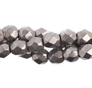 100 3mm Almost Mauve Saturated Metallic Faceted Beads
