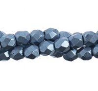 100 3mm Little Blue Boy Saturated Metallic Faceted Beads 