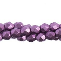 100 3mm Spring Crocus Saturated Metallic Faceted Beads 