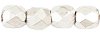 50 3mm Fine Silver Plated Faceted Glass Beads
