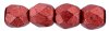 100 3mm Cherry Tomato Saturated Metallic Faceted Beads