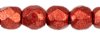 100 3mm Cranberry Saturated Metallic Faceted Beads