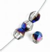 100 4mm Crystal Azuro Faceted Bicone Beads