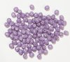 100 4mm Faceted Coated Matte Purple Firepolish Beads