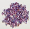 100 4mm Faceted Crystal, Dark Blue, and Purple AB Firepolish Beads