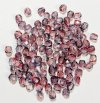 100 4mm Faceted Crystal, Mauve, and Cranberry Firepolish Beads