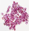 100 4mm Faceted Crystal, Rose, and Fuchsia AB Firepolish Beads