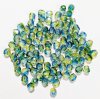 100 4mm Faceted Crystal, Yellow, & Blue Firepolish Beads