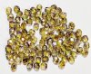 100 4mm Faceted Crystal, Yellow, and Smoke Topaz AB Firepolish Beads