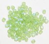100 4mm Faceted Matte Peridot AB Firepolish Beads