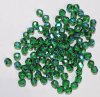 100 4mm Faceted Medium Green AB Firepolish Beads