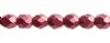 45, 4mm Pastel Pearl Raspberry Czech Fire Polish Beads