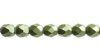 45, 4mm Pastel Pearl Sage Green Czech Fire Polish Beads