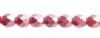 45, 4mm Pastel Pearl Strawberry Czech Fire Polish Beads
