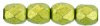 100 4mm Faceted Saturated Metallic Lime Punch Firepolish Beads