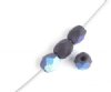 100, 4mm Faceted Matte Black AB Firepolish Beads