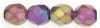 100 4mm Faceted Metallic Purple AB Firepolish Beads