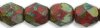 100, 4mm Faceted Opaque Red Picasso Firepolish Beads
