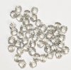50 6mm Triangle Faceted Crystal, Silver Tipped with Coated Ends