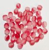 50 6mm Faceted Two Tone Fire & Ice Strawberry & Crystal Beads