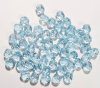 50 6mm Faceted Light Azore Firepolish Beads