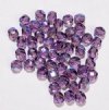 50 6mm Faceted Tanzanite AB Firepolish Beads