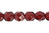 50 6mm Faceted White Lined Garnet Firepolish Beads
