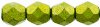 50 6mm Faceted Saturated Metallic Lime Punch Firepolish Beads