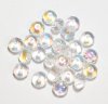 25 6x8mm Faceted Crystal AB Donut Beads