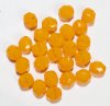 25 8mm Faceted Milky Orange Opal Firepolish Beads